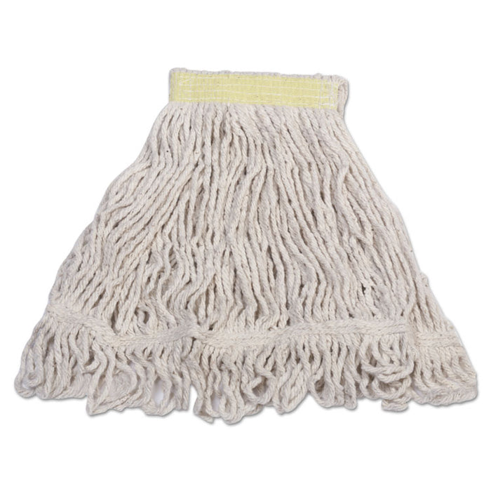 Super Stitch Blend Mop, Cotton/Synthetic, Small, White, 6/Carton