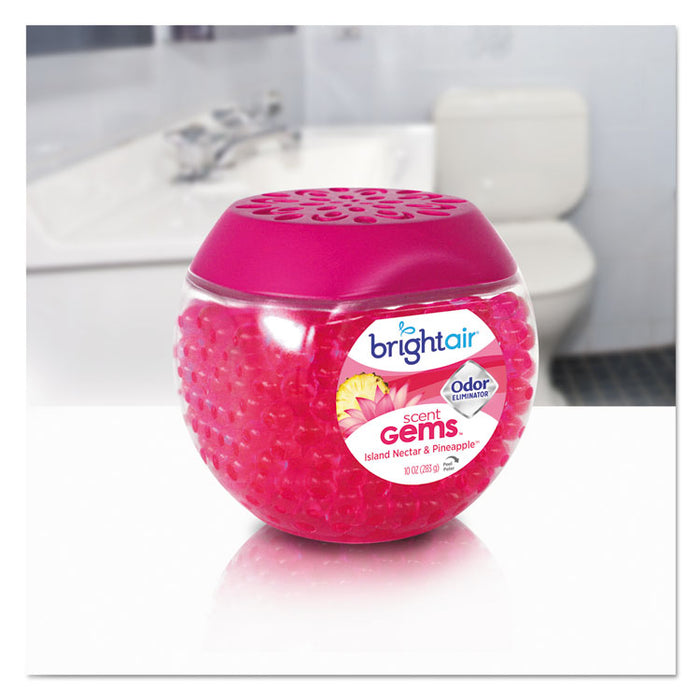 Scent Gems Odor Eliminator, Island Nectar and Pineapple, Pink, 10 oz Jar