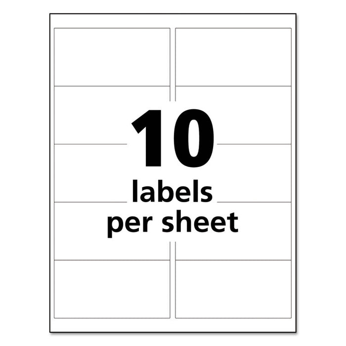 UltraDuty GHS Chemical Waterproof and UV Resistant Labels, 2 x 4, White, 10/Sheet, 50 Sheets/Box