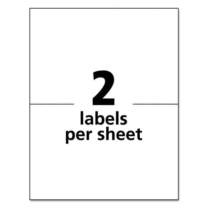 White Shipping Labels-Bulk Packs, Inkjet/Laser Printers, 5.5 x 8.5, White, 2/Sheet, 250 Sheets/Box