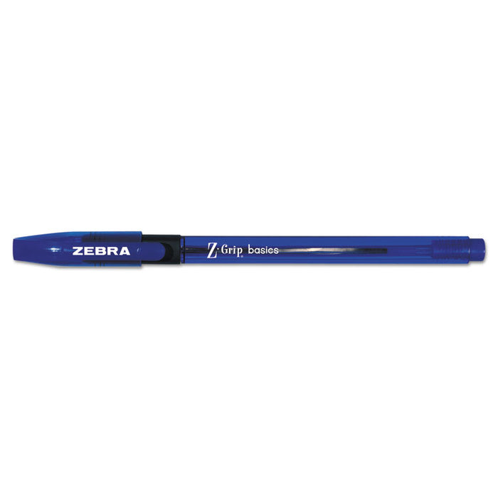 Z-Grip Basics LV Stick Ballpoint Pen, Medium 1mm, Blue Ink/Barrel, 30/Pack