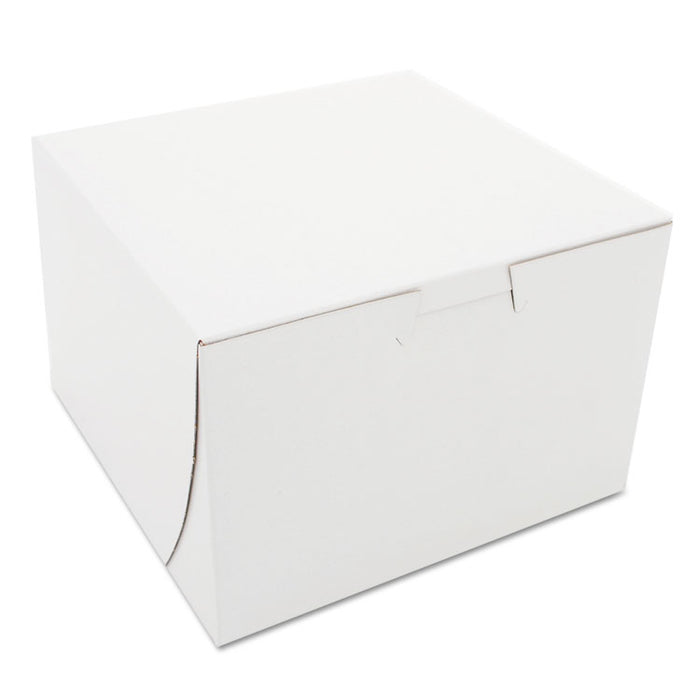 Non-Window Bakery Boxes, 6 x 6 x 4, White, Paper, 250/Bundle