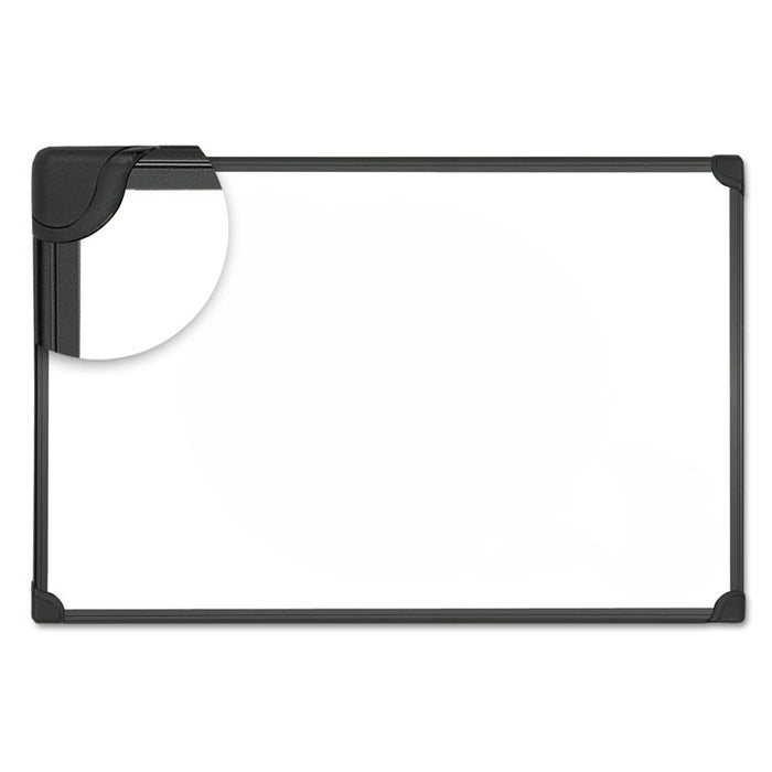 Design Series Magnetic Steel Dry Erase Board, 48 x 36, White, Black Frame