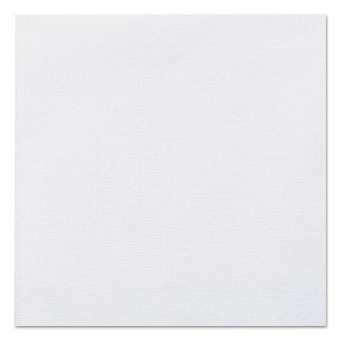 Linen-Like Beverage Napkins, 1-Ply, 10 x 10, White, 125/Pack, 8 Packs/Carton