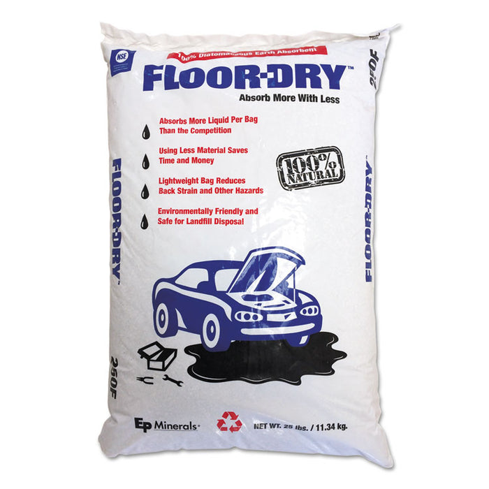 DE Premium Oil Absorbent, Diatomaceous Earth, 25lb Poly Bag