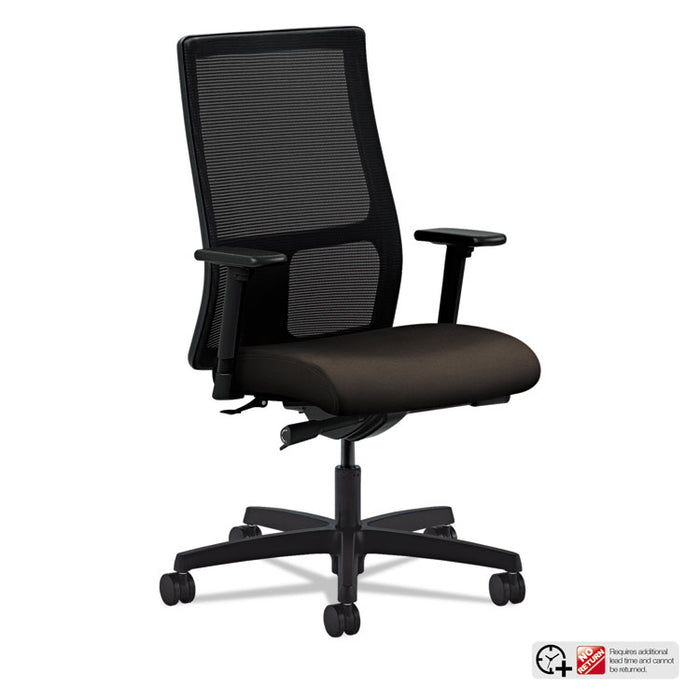 Ignition Series Mesh Mid-Back Work Chair, Supports Up to 300 lb, 17.5" to 22" Seat Height, Espresso Seat, Black Back/Base
