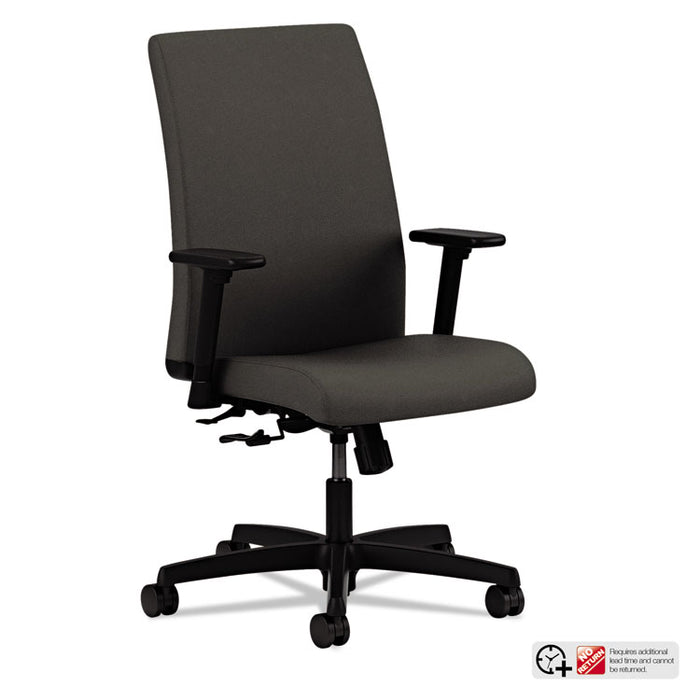 Ignition Series Fabric Low-Back Task Chair, Supports up to 300 lbs., Iron Ore Seat/Iron Ore Back, Black Base