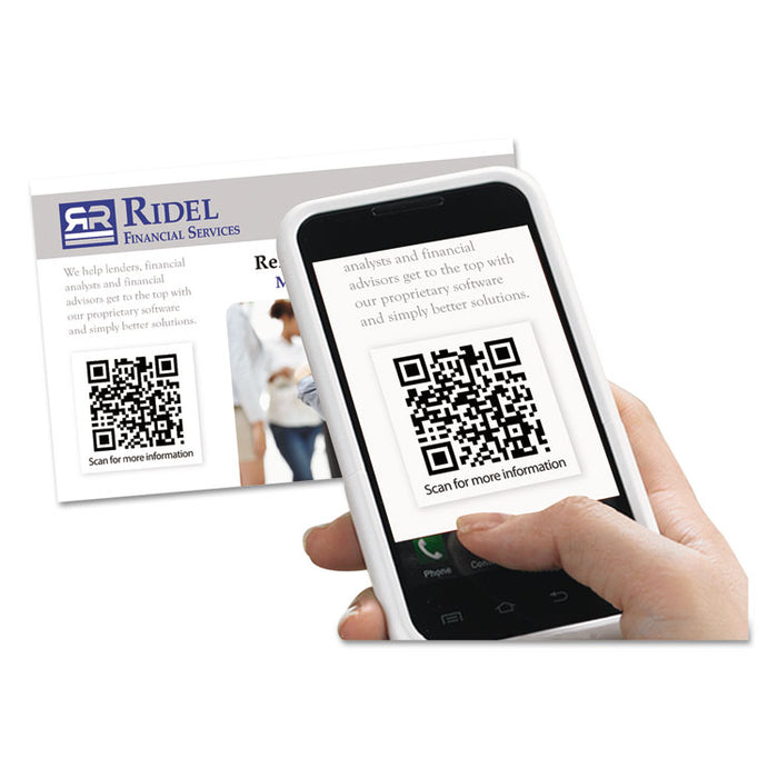 Square Labels w/ Sure Feed & TrueBlock, 1 1/2 x 1 1/2, White, 600/PK