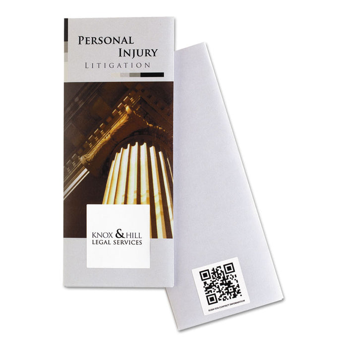 Square Labels w/ Sure Feed & TrueBlock, 1 1/2 x 1 1/2, White, 600/PK