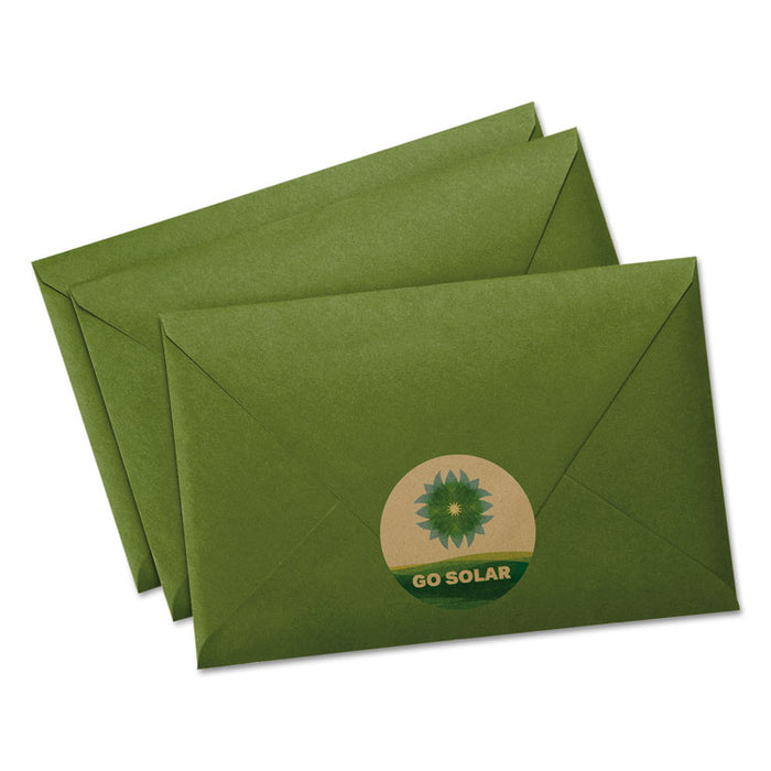 Round Brown Kraft Print-to-the-Edge Labels, 2.5" dia, 225/PK