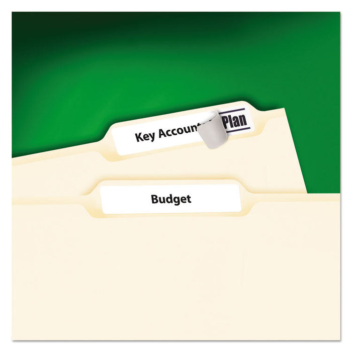 Permanent TrueBlock File Folder Labels with Sure Feed Technology, 0.66 x 3.44, White, 30/Sheet, 25 Sheets/Pack