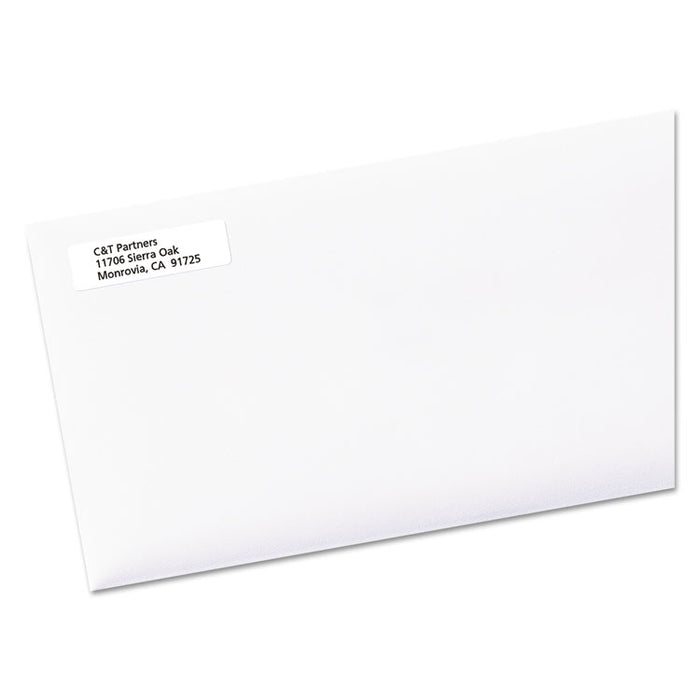 White Address Labels w/ Sure Feed Technology for Laser Printers, Laser Printers, 0.5 x 1.75, White, 80/Sheet, 250 Sheets/Box