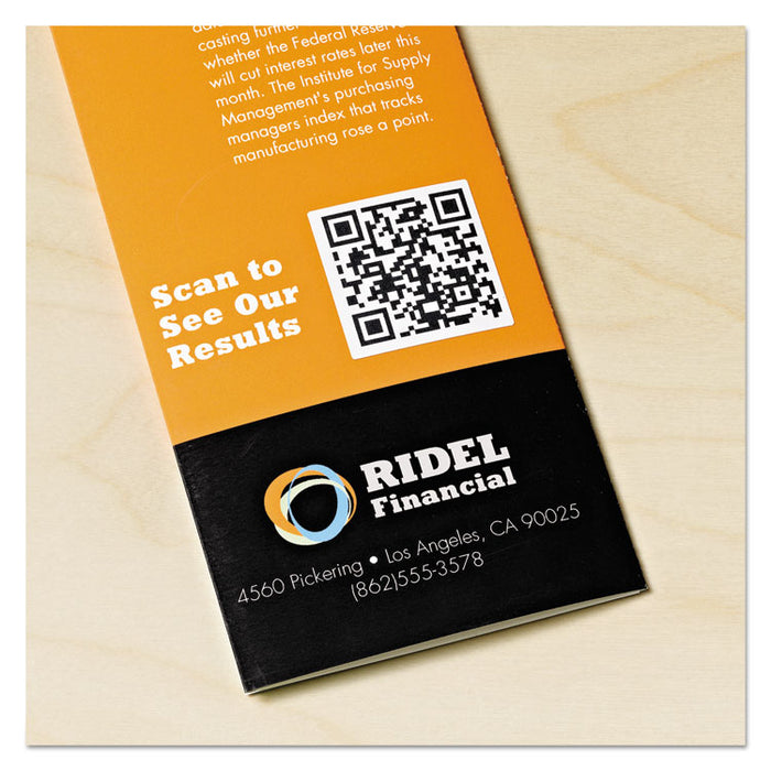 Square Labels w/ Sure Feed & TrueBlock, 1 1/2 x 1 1/2, White, 600/PK