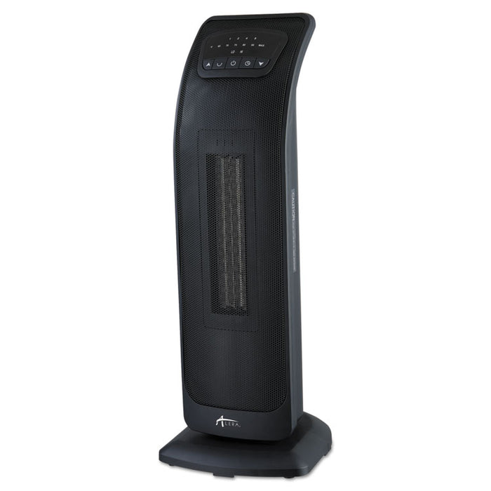 Tower Ceramic Heater with Remote Control, 9 1/8"w x 8 3/8"d x 23"h, Black