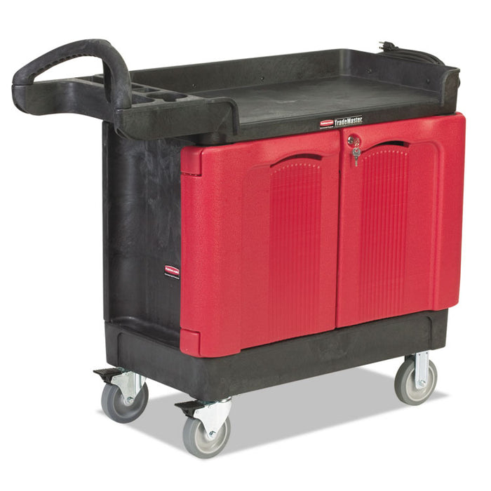 TradeMaster Cart, 500-lb Capacity, Two-Shelf, 18.25w x 41.63d x 38.38h, Black