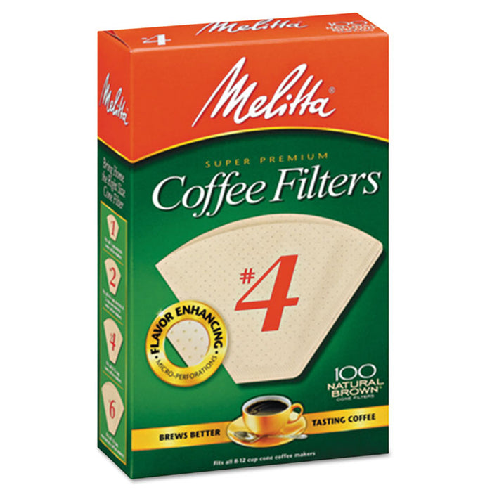 Coffee Filters, 8 to 12 Cup Size, Cone, 1,200/Carton