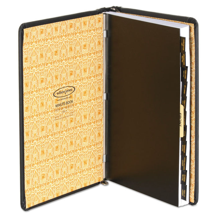 Corp Record/Minute Book Complete Outfit, Black, 75 Unruled Pages, 8 1/2 x 11