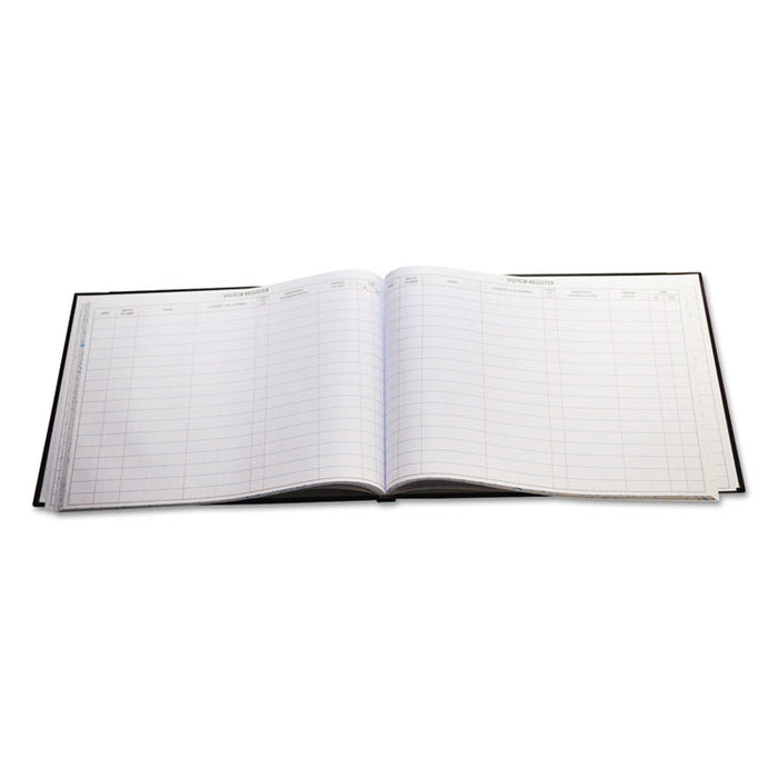 Detailed Visitor Register Book, Black Cover, 208 Ruled Pages, 9.5 x 12.25