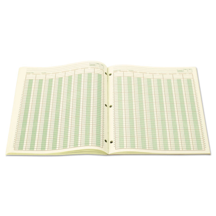 Accounting Pad, (8) 6-Unit Columns, 8.5 x 11, Light Green, 50-Sheet Pad