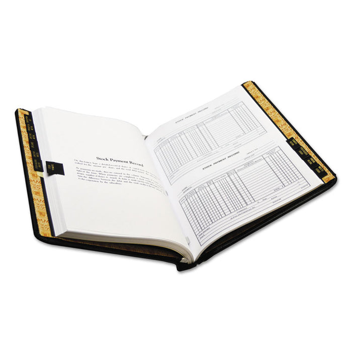 Corp Record/Minute Book Complete Outfit, Black, 75 Unruled Pages, 8 1/2 x 11