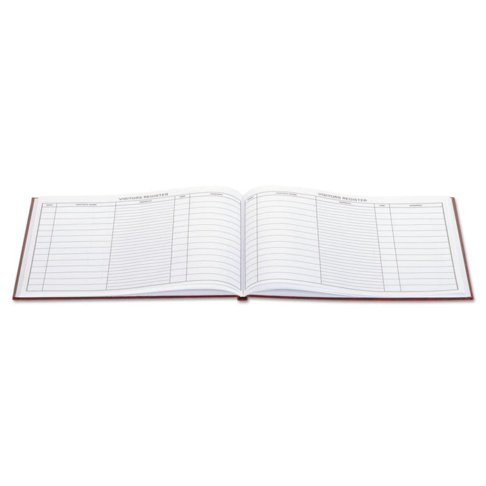Visitor Register Book, 5 Column Format, Red Cover, 10.5 x 8.5 Sheets, 112 Sheets/Book