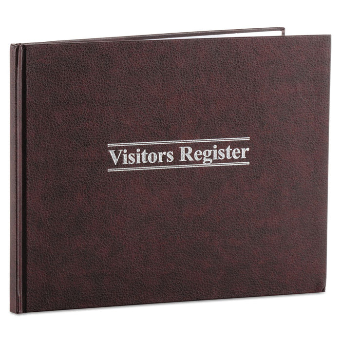 Visitor Register Book, 5 Column Format, Red Cover, 10.5 x 8.5 Sheets, 112 Sheets/Book