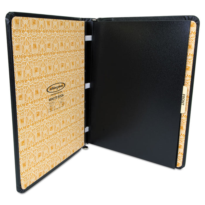 Looseleaf Corporation Minute Book, 1 Subject, Unruled, Black/Gold Cover, 11 x 8.5, 250 Sheets