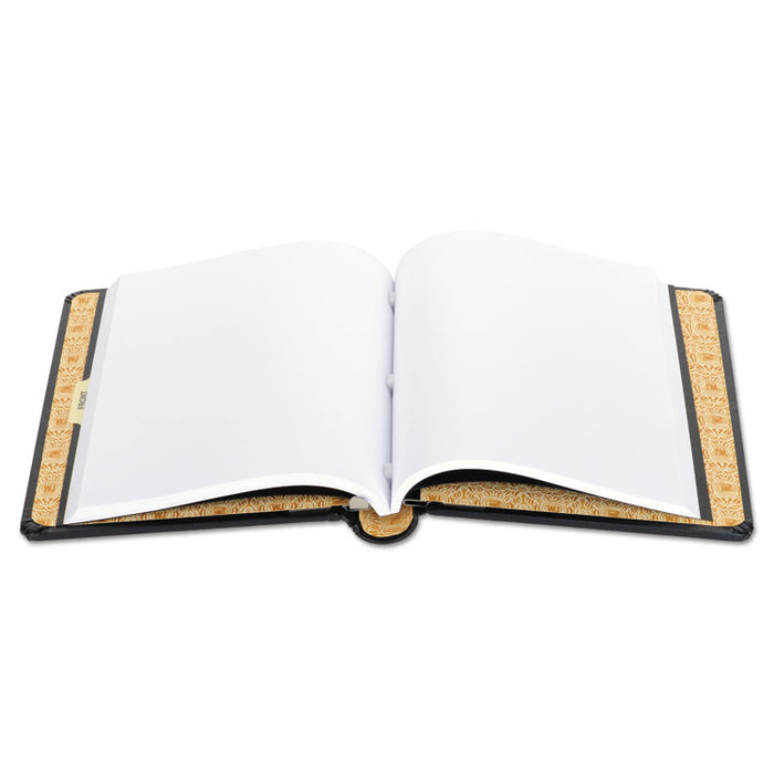Looseleaf Corporation Minute Book, 1 Subject, Unruled, Black/Gold Cover, 11 x 8.5, 250 Sheets