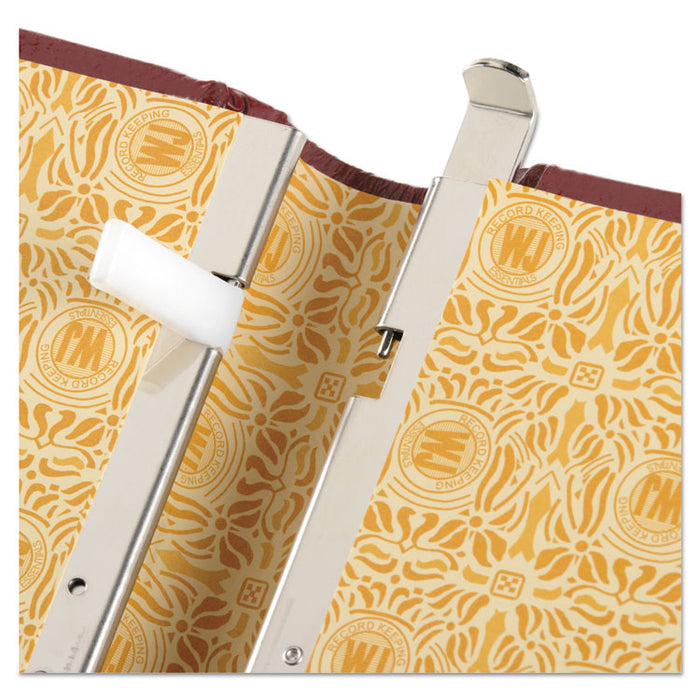 Looseleaf Minute Book, Red Leather-Like Cover, 250 Unruled Pages, 8 1/2 x 11