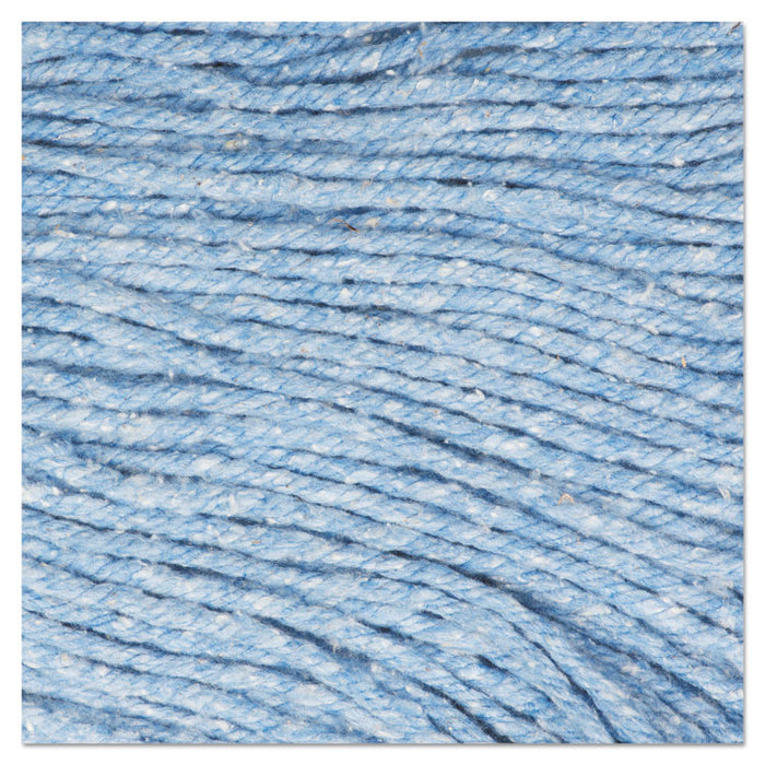Super Loop Wet Mop Head, Cotton/Synthetic Fiber, 5" Headband, Medium Size, Blue, 12/Carton