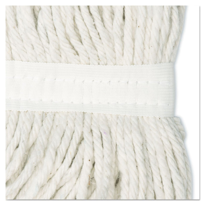 Cut-End Wet Mop Head, Rayon, No. 24, White, 12/Carton