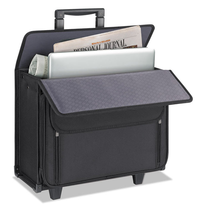 Classic Rolling Catalog Case, Fits Devices Up to 17.3", Polyester, 18 x 7 x 14, Black