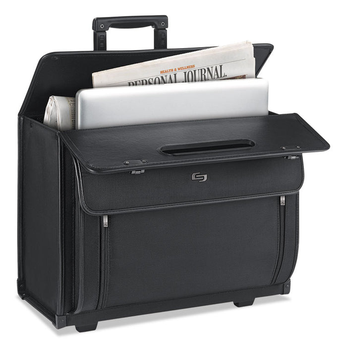 Classic Rolling Catalog Case, Fits Devices Up to 16", Polyester, 18 x 8 x 14, Black