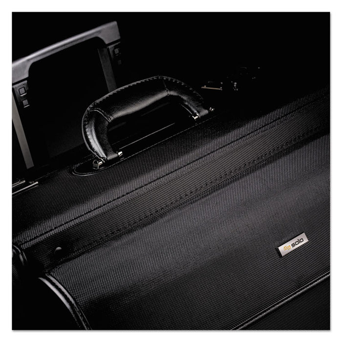 Classic Rolling Catalog Case, Fits Devices Up to 16", Polyester, 18 x 8 x 14, Black