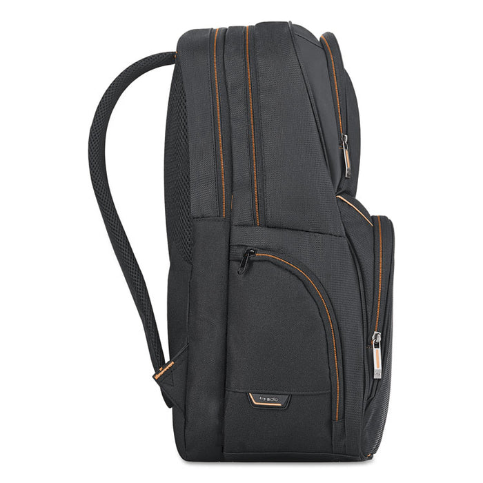 Urban Backpack, Fits Devices Up to 17.3", Polyester, 12.5 x 8.5 x 18.5, Black