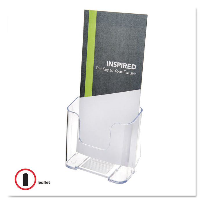 DocuHolder for Countertop/Wall-Mount, Leaflet Size, 4.25w x 3.25d x 7.75h, Clear