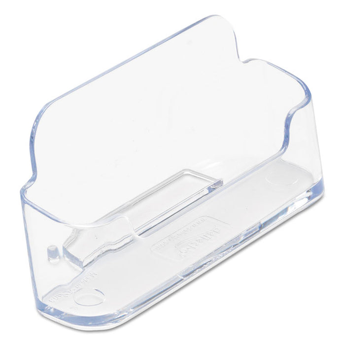 Horizontal Business Card Holder, 50 Card Cap, 3 7/8 x 1 13/16 x 1 3/8, Clear