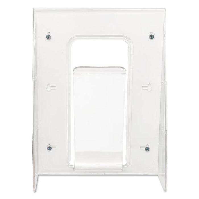 Stand-Tall Wall-Mount Literature Rack, Magazine, 9.13w x 3.25d x 11.88h, Clear