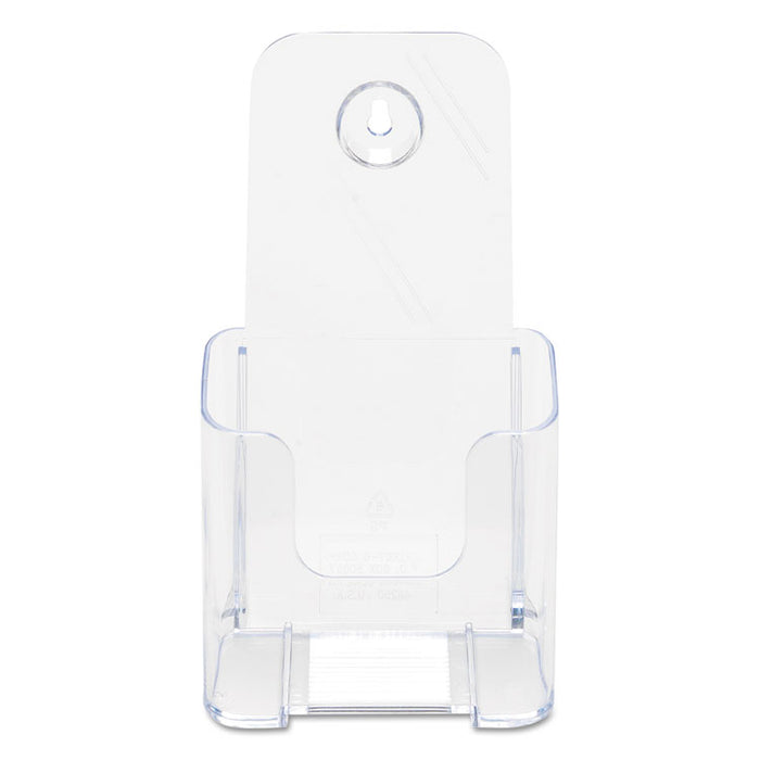 DocuHolder for Countertop/Wall-Mount, Leaflet Size, 4.25w x 3.25d x 7.75h, Clear