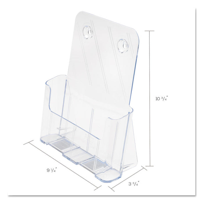 DocuHolder for Countertop/Wall-Mount, Magazine, 9.25w x 3.75d x 10.75h, Clear