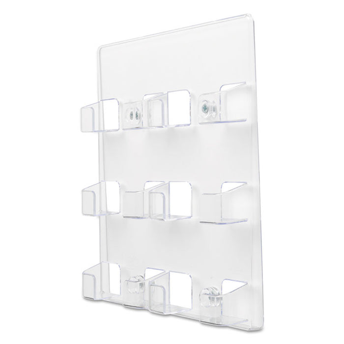 6-Pocket Business Card Holder, Holds 480 Cards, 8.5 x 1.63 x 9.75, Plastic, Clear