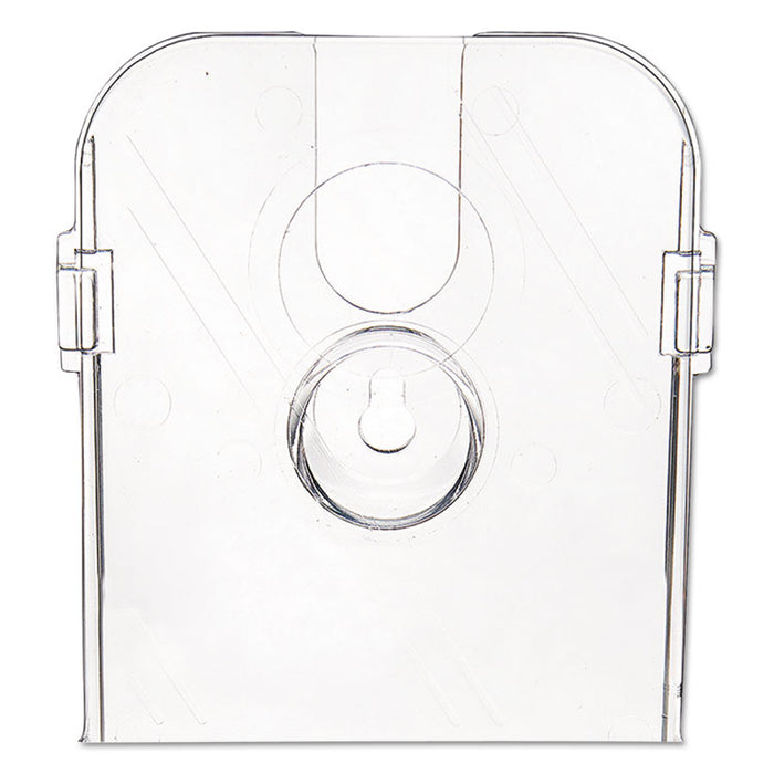 DocuHolder for Countertop/Wall-Mount w/Card Holder, 4.38w x 4.25d x 7.75h, Clear