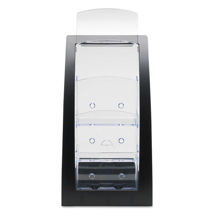 3-Tier Literature Holder, Leaflet Size, 6.75w x 6.94d x 13.31h, Black
