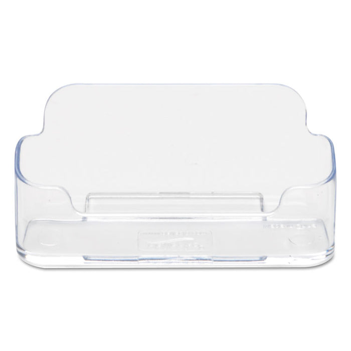 Horizontal Business Card Holder, 50 Card Cap, 3 7/8 x 1 13/16 x 1 3/8, Clear