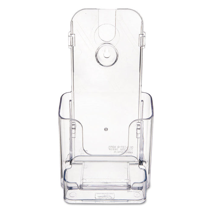 DocuHolder for Countertop/Wall-Mount w/Card Holder, 4.38w x 4.25d x 7.75h, Clear