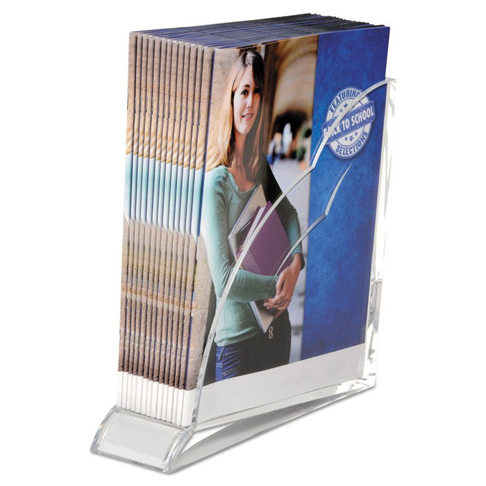 Stratus Acrylic Magazine Rack, 3 1/2 x 10 1/4 x 10 1/2, Clear