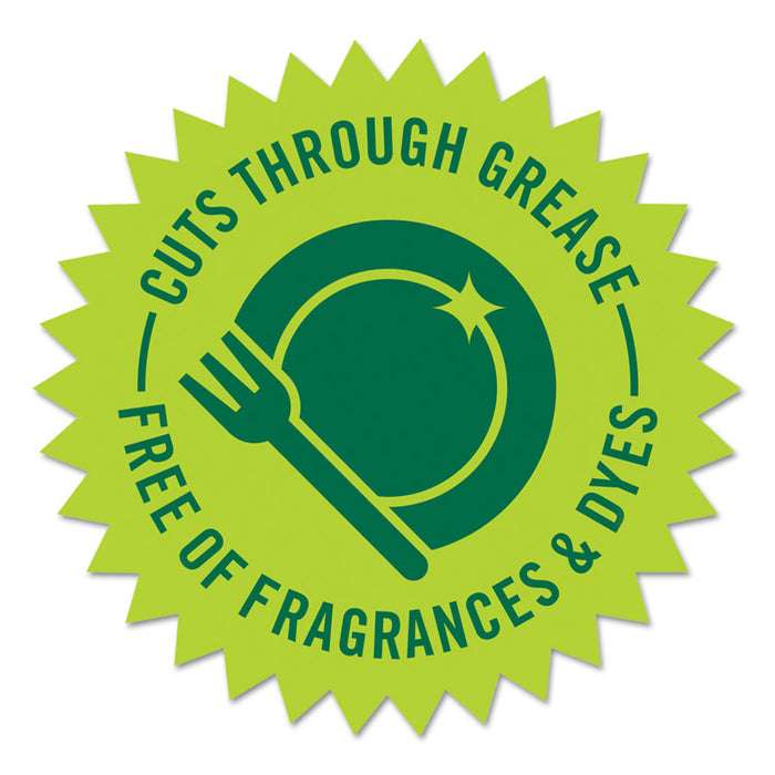 Natural Dishwashing Liquid, Free and Clear, 25 oz Bottle, 12/Carton