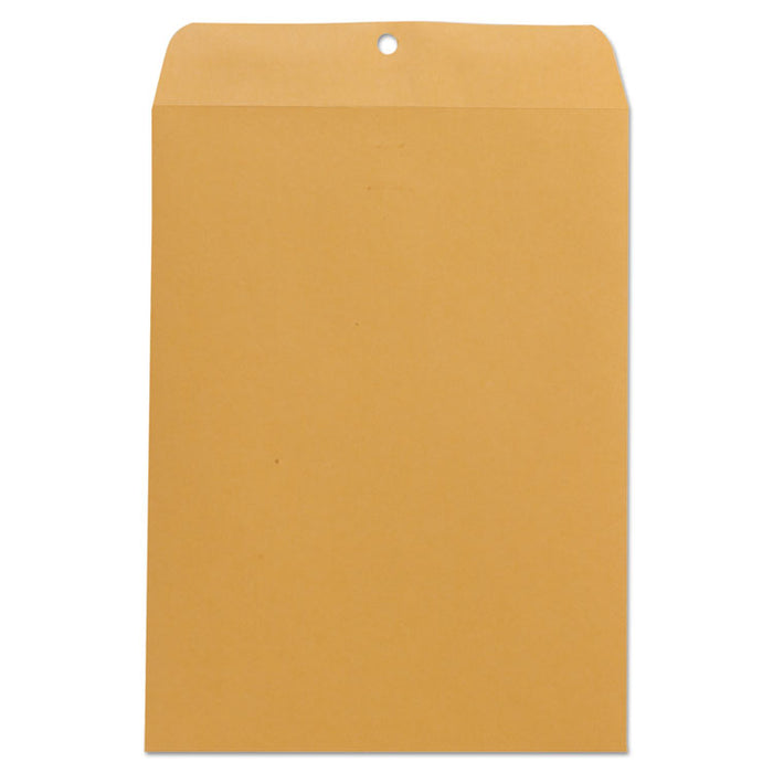 Kraft Clasp Envelope, #10 1/2, Square Flap, Clasp/Gummed Closure, 9 x 12, Brown Kraft, 100/Box