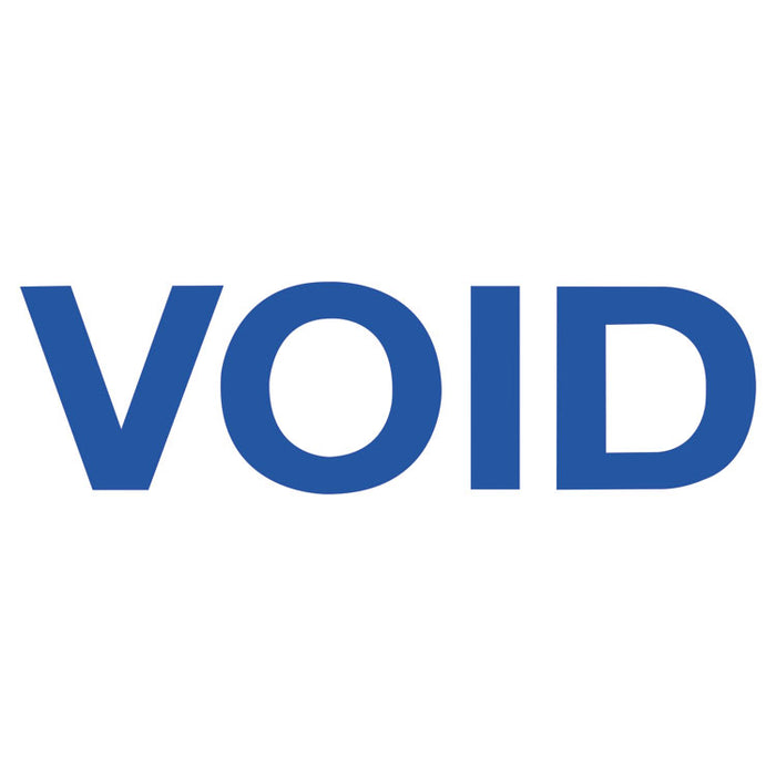 Green Line Message Stamp, Void, 1 1/2 x 9/16, Blue