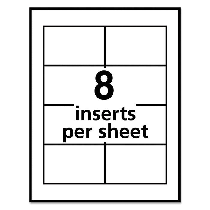 Name Badge Insert Refills, Horizontal/Vertical, 2 1/4 x 3 1/2, White, 400/Box